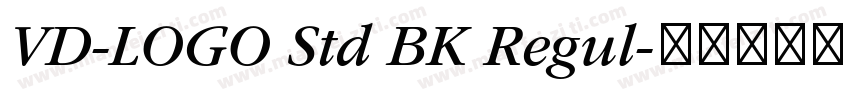 VD-LOGO Std BK Regul字体转换